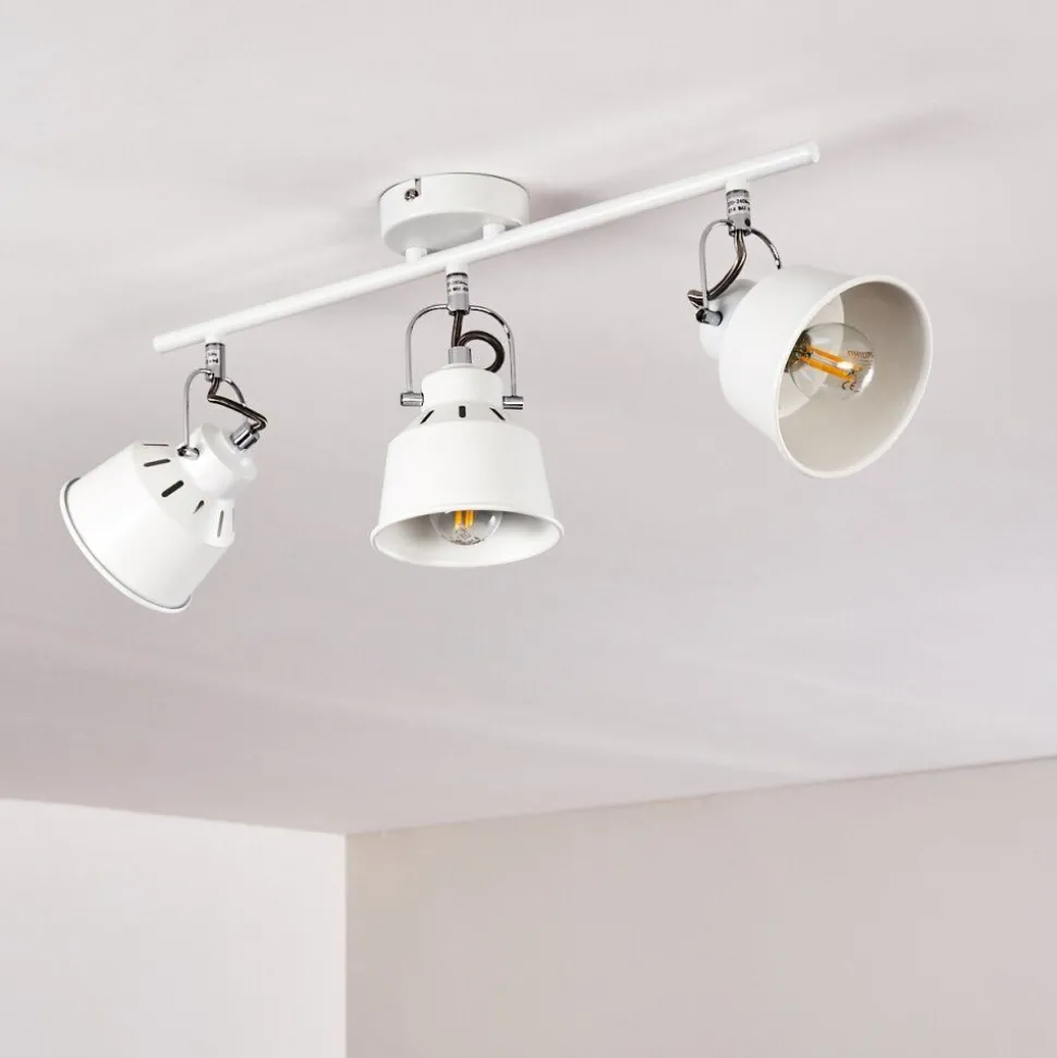 Plafonnier Safari Blanc, 3 Lumieres