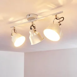 Plafonnier Safari Blanc, 3 Lumieres