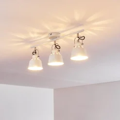 Plafonnier Safari Blanc, 3 Lumieres
