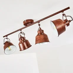 Plafonnier Safari Rouille, 4 Lumieres