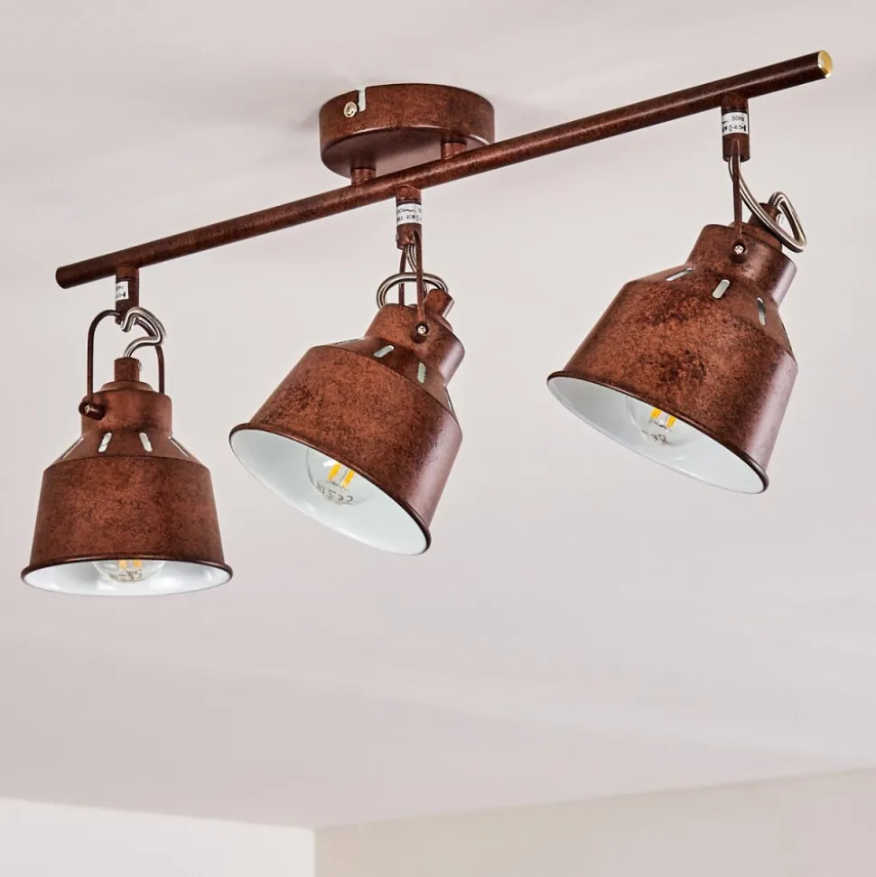 Plafonnier Safari Rouille, 3 Lumieres