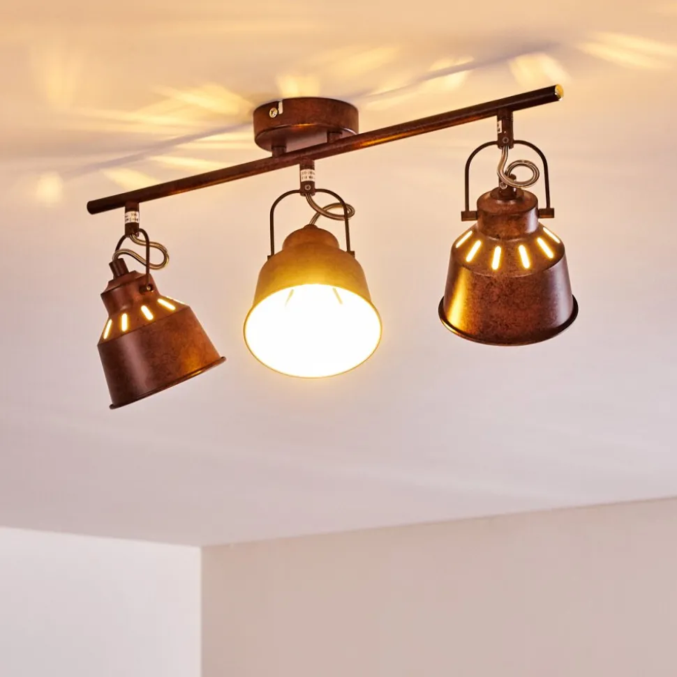 Plafonnier Safari Rouille, 3 Lumieres