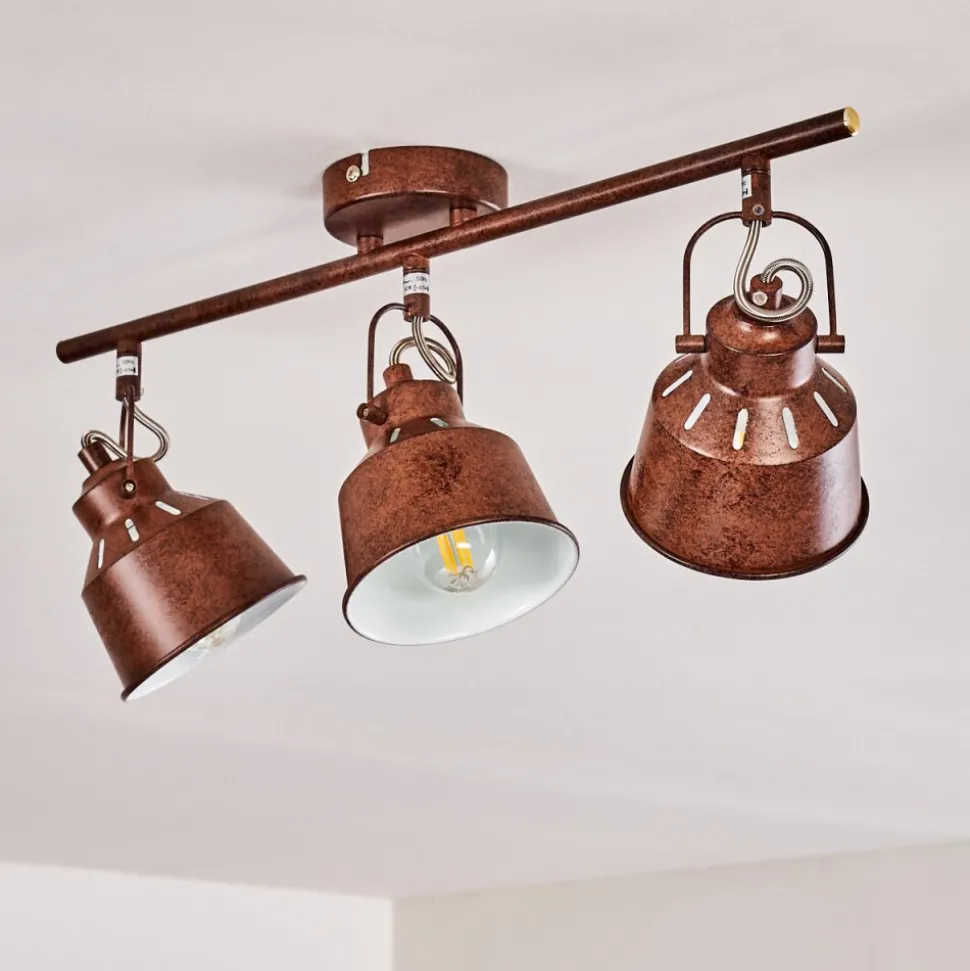 Plafonnier Safari Rouille, 3 Lumieres