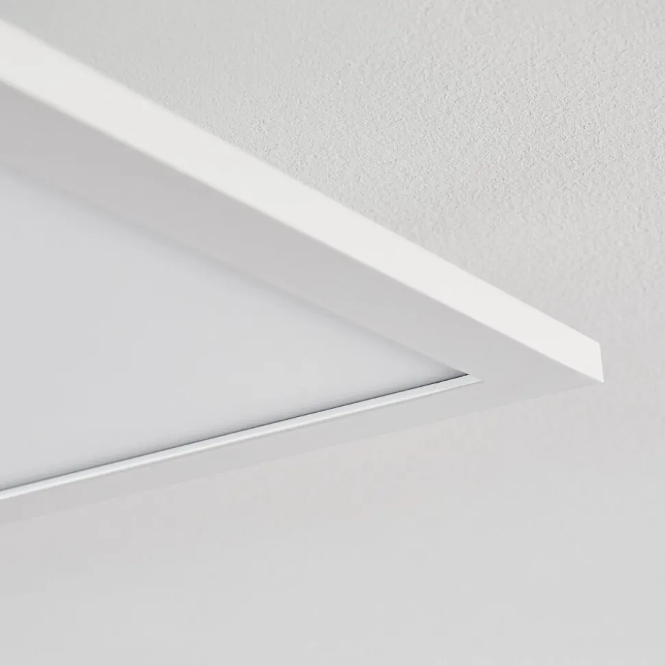 Plafonnier Salmi Led Blanc, 1 Lumiere, Telecommandes