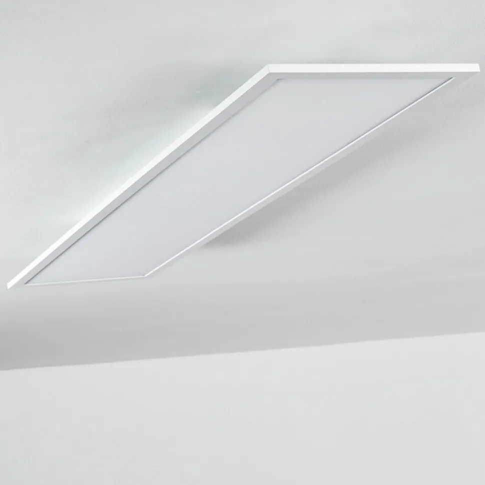 Plafonnier Salmi Led Blanc, 1 Lumiere, Telecommandes