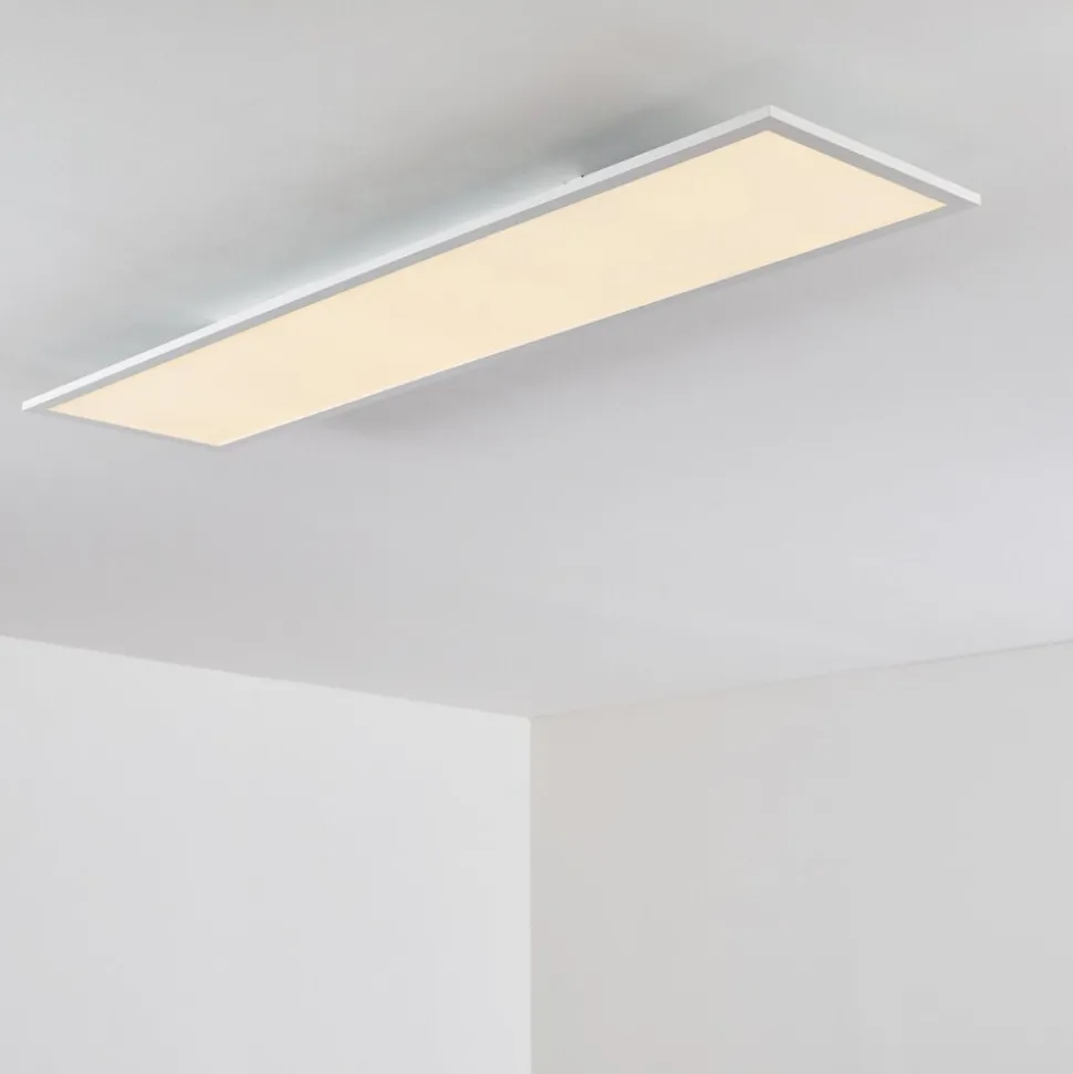 Plafonnier Salmi Led Blanc, 1 Lumiere, Telecommandes