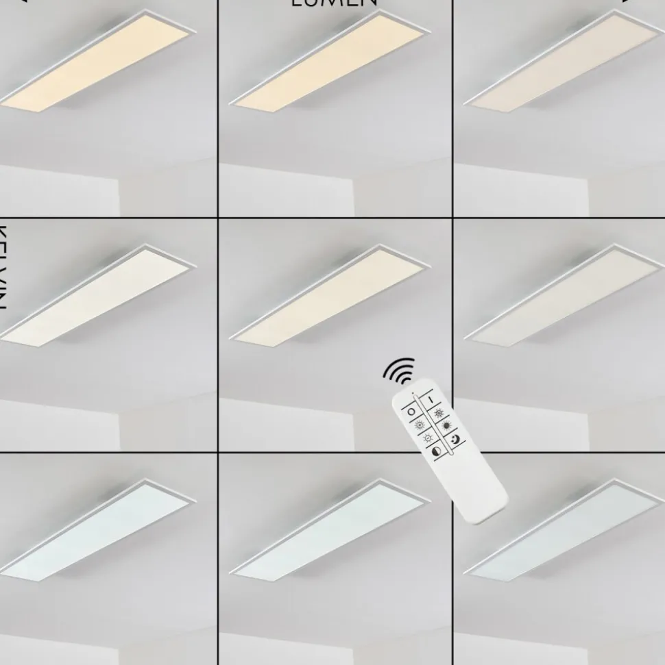 Plafonnier Salmi Led Blanc, 1 Lumiere, Telecommandes