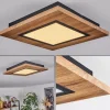 Plafonnier Salmi Led Couleur Bois, Noir, 1 Lumiere