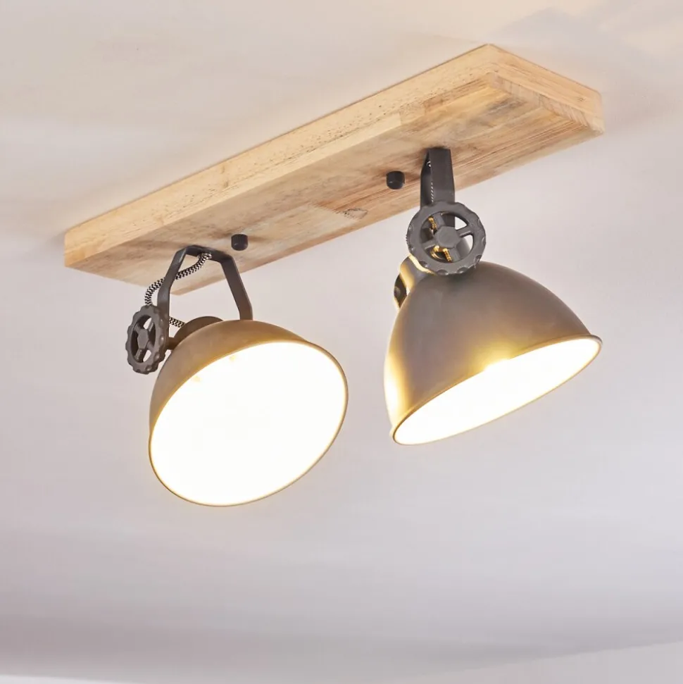 Plafonnier Svanfolk Bleu, Brun, Gris, Blanc, 2 Lumieres