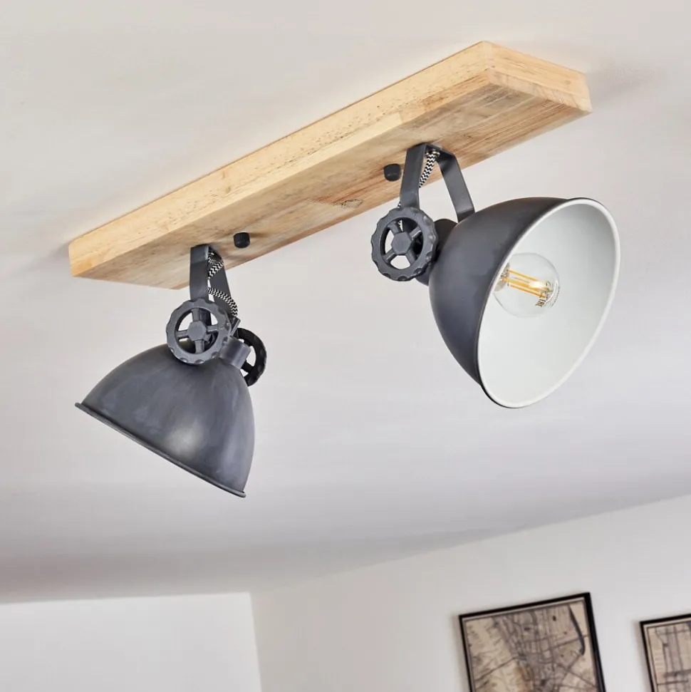 Plafonnier Svanfolk Bleu, Brun, Gris, Blanc, 2 Lumieres