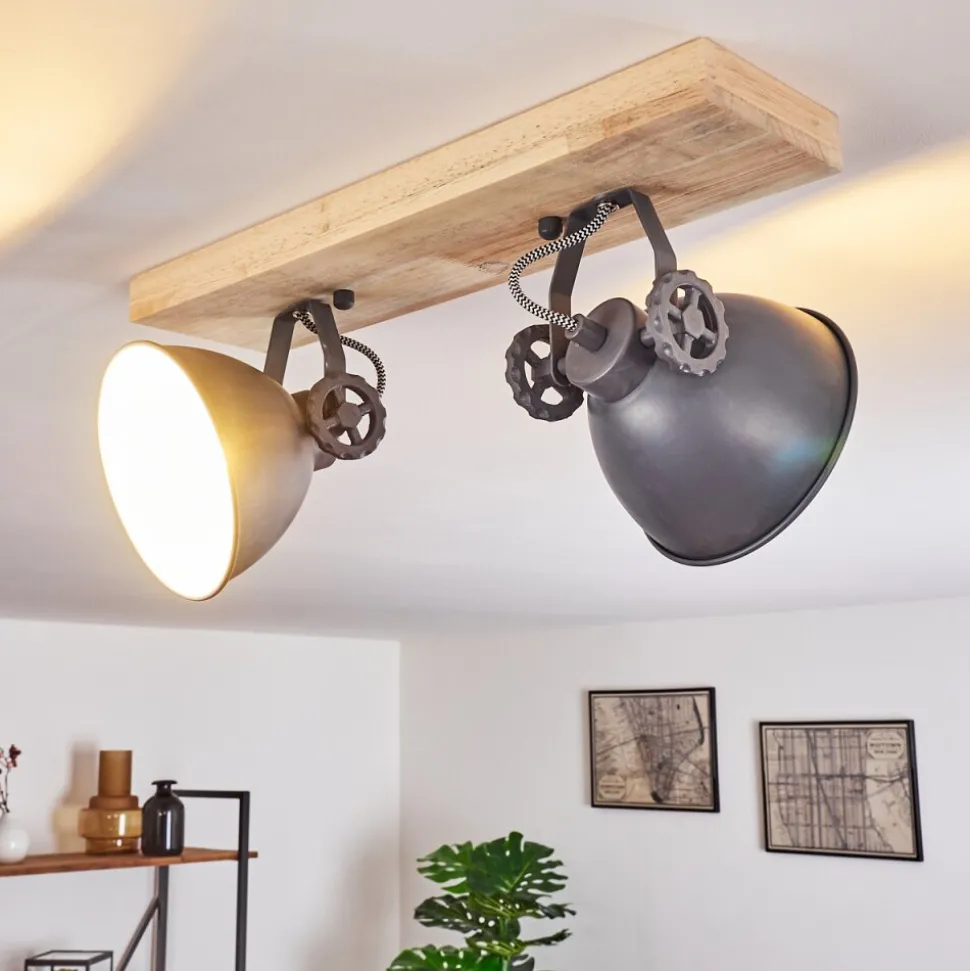 Plafonnier Svanfolk Bleu, Brun, Gris, Blanc, 2 Lumieres