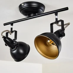 Plafonnier Tina Noir, 2 Lumieres