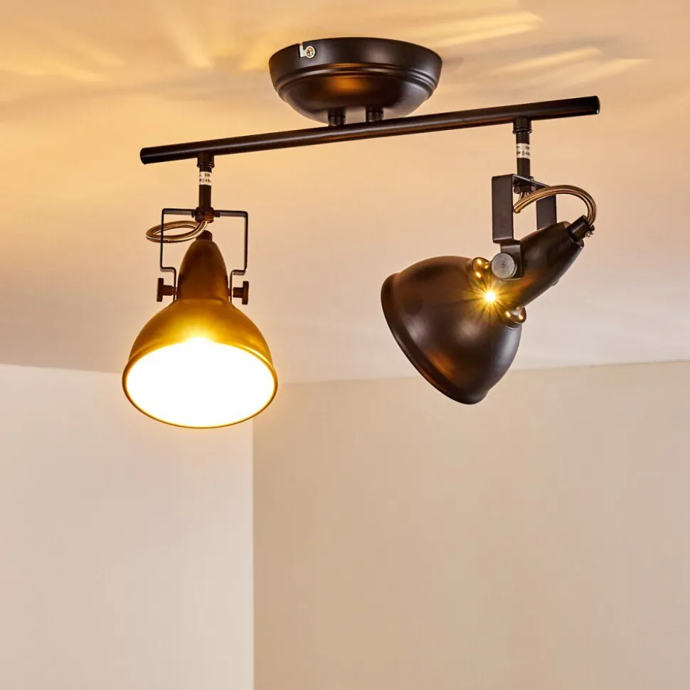 Plafonnier Tina Noir, 2 Lumieres