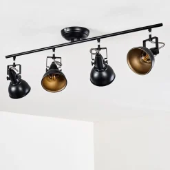 Plafonnier Tina Noir, 4 Lumieres