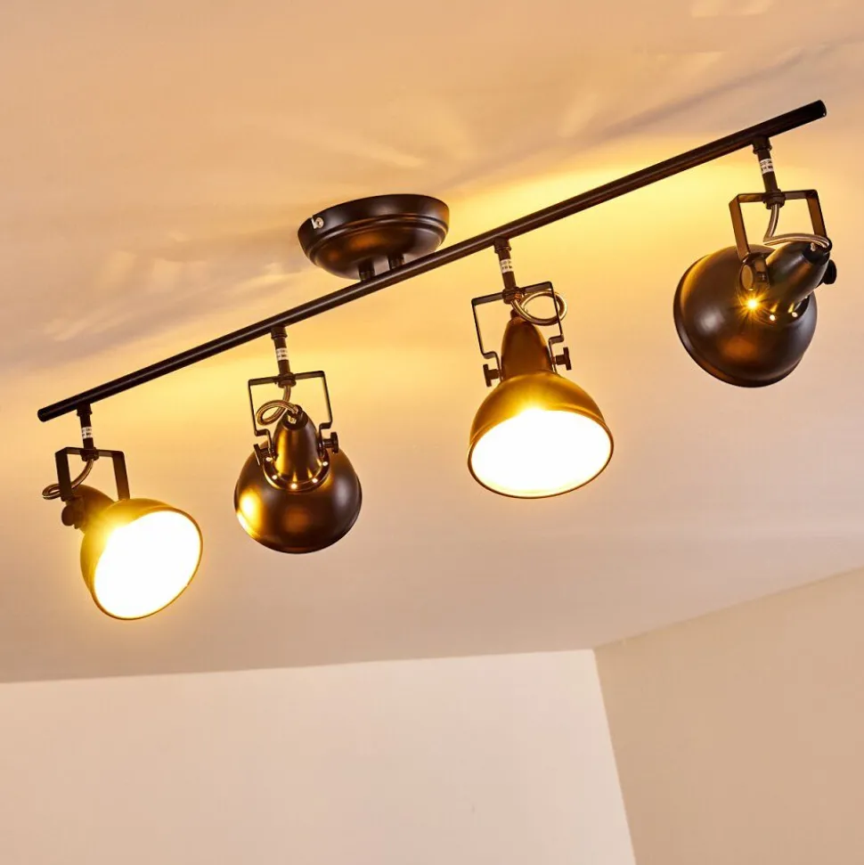 Plafonnier Tina Noir, 4 Lumieres