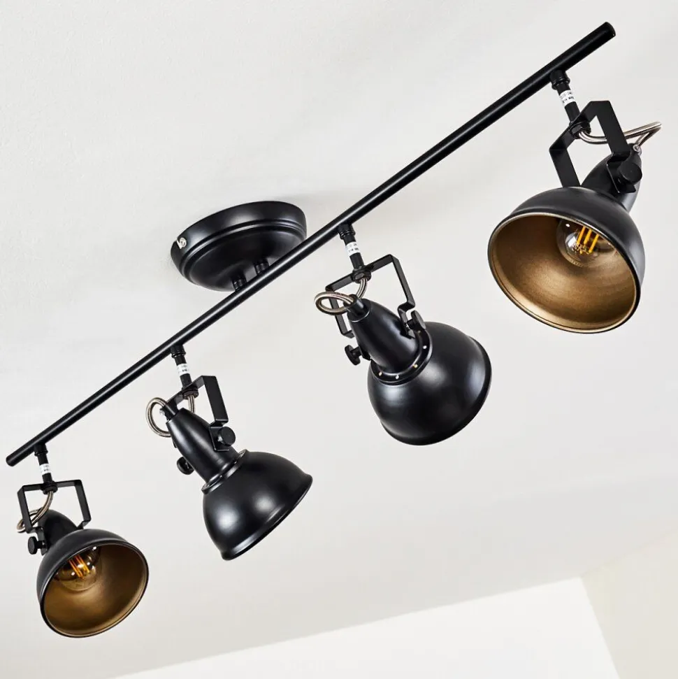 Plafonnier Tina Noir, 4 Lumieres