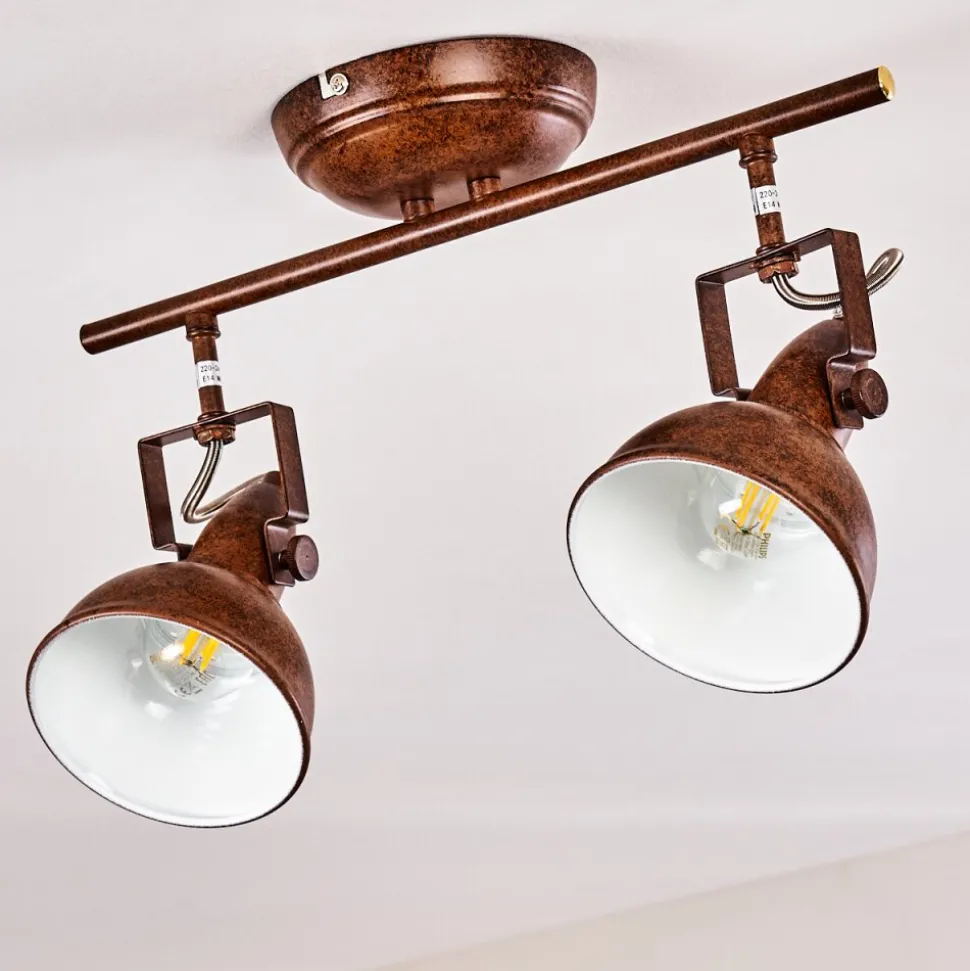 Plafonnier Tina Rouille, 2 Lumieres