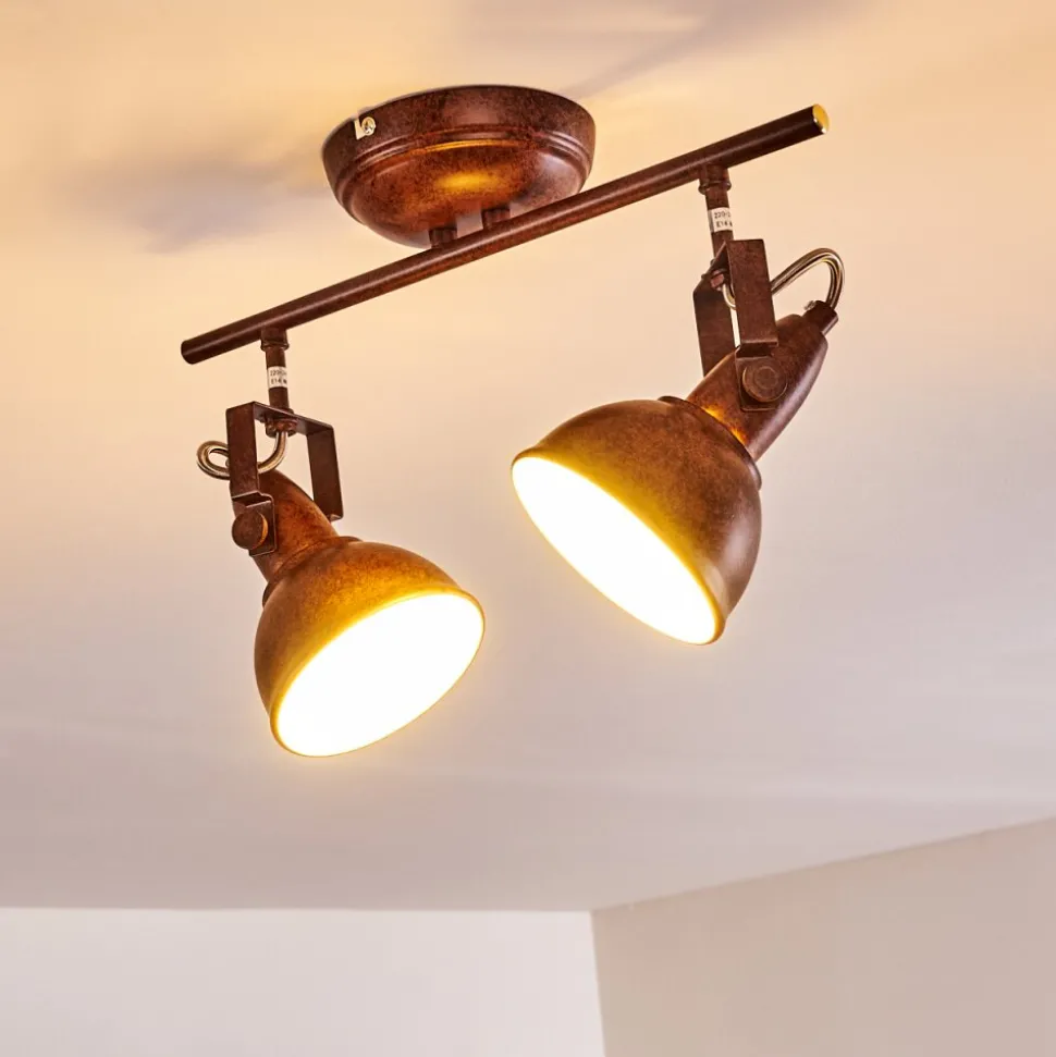Plafonnier Tina Rouille, 2 Lumieres