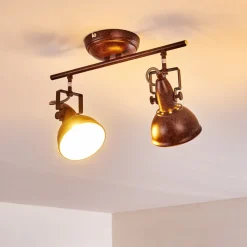 Plafonnier Tina Rouille, 2 Lumieres