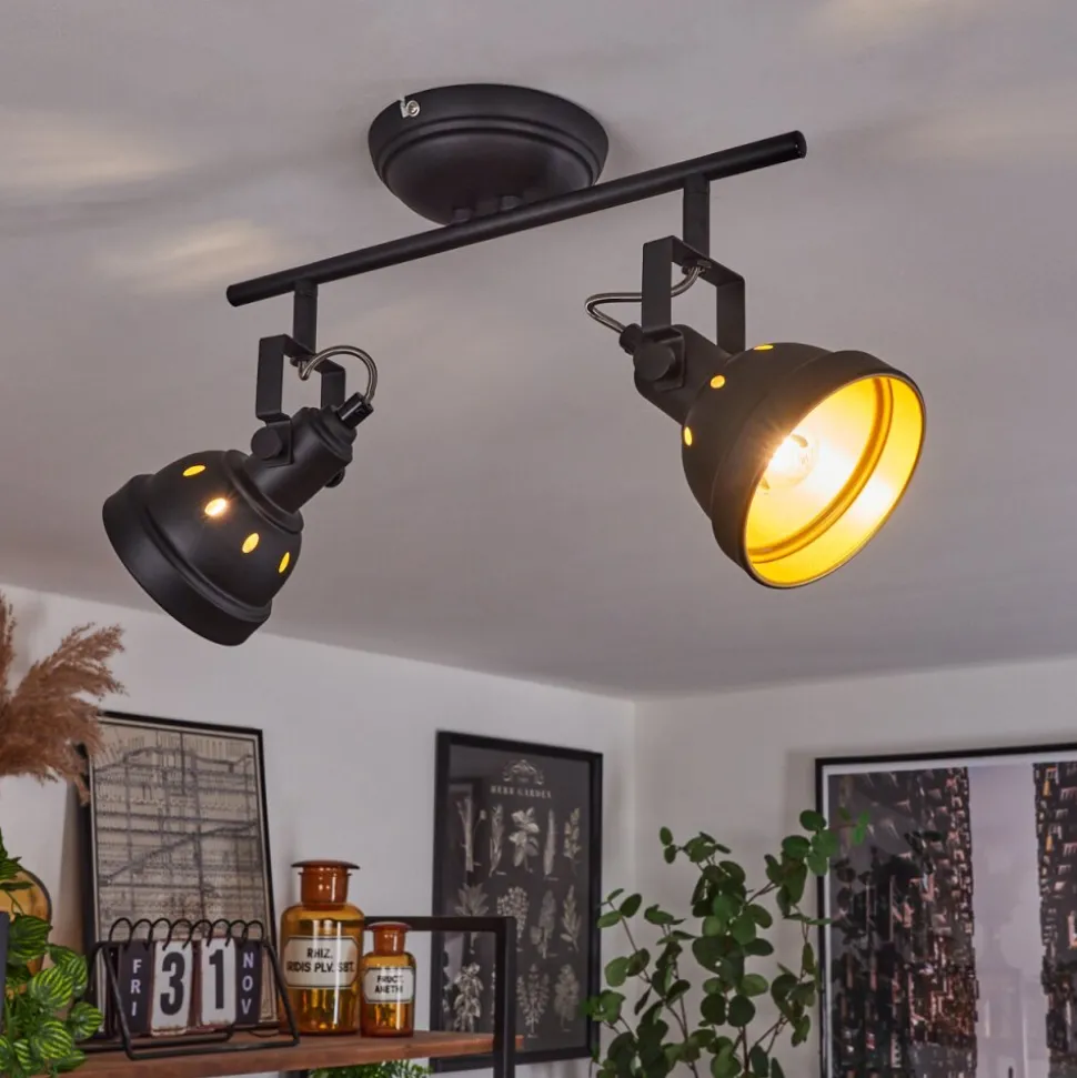 Plafonnier Tita Noir, 2 Lumieres