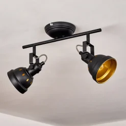 Plafonnier Tita Noir, 2 Lumieres
