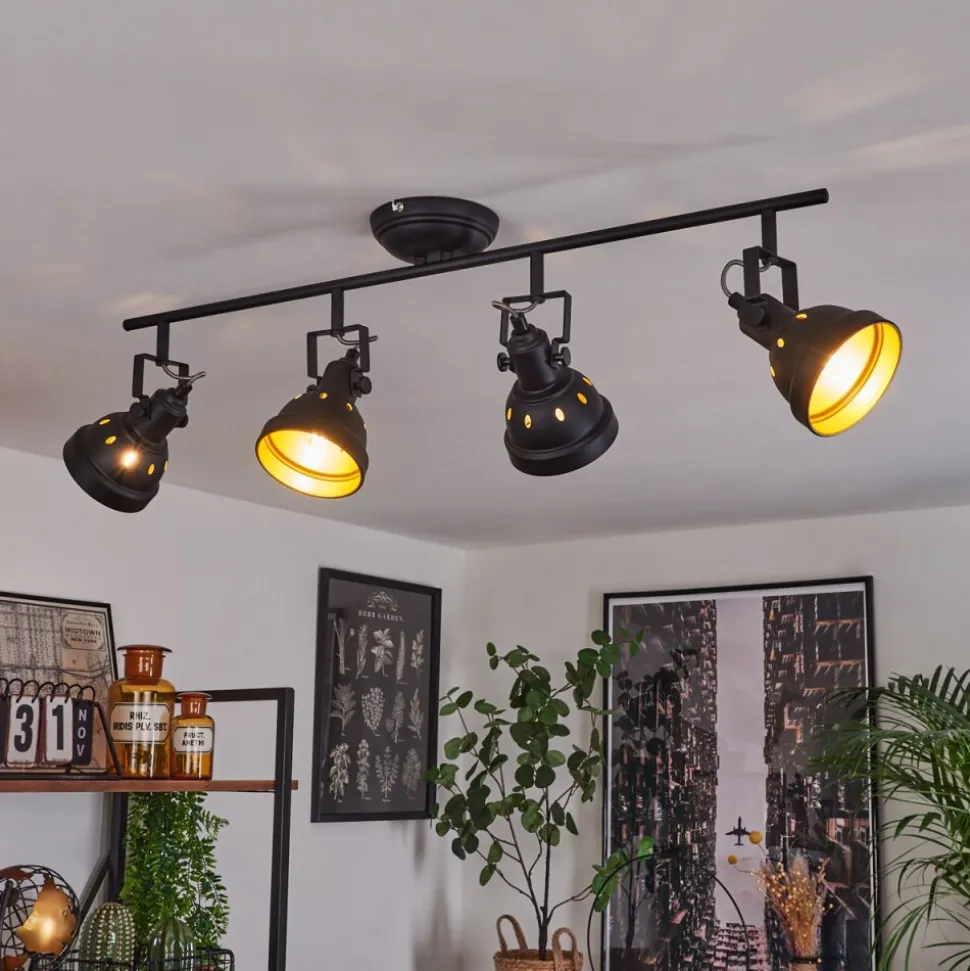 Plafonnier Tita Noir, 4 Lumieres