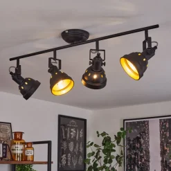 Plafonnier Tita Noir, 4 Lumieres