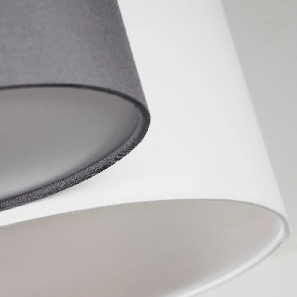 Plafonnier Trisett Gris, Noir, Blanc, 4 Lumieres