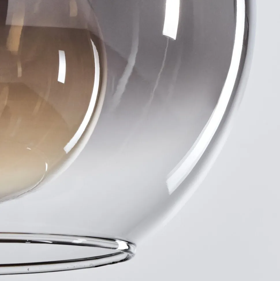 Plafonnier Verre 20 Cm Koyoto Clair, Fume, 3 Lumieres