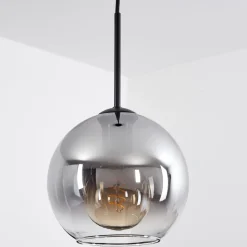 Plafonnier Verre 20 Cm Koyoto Clair, Fume, 1 Lumiere