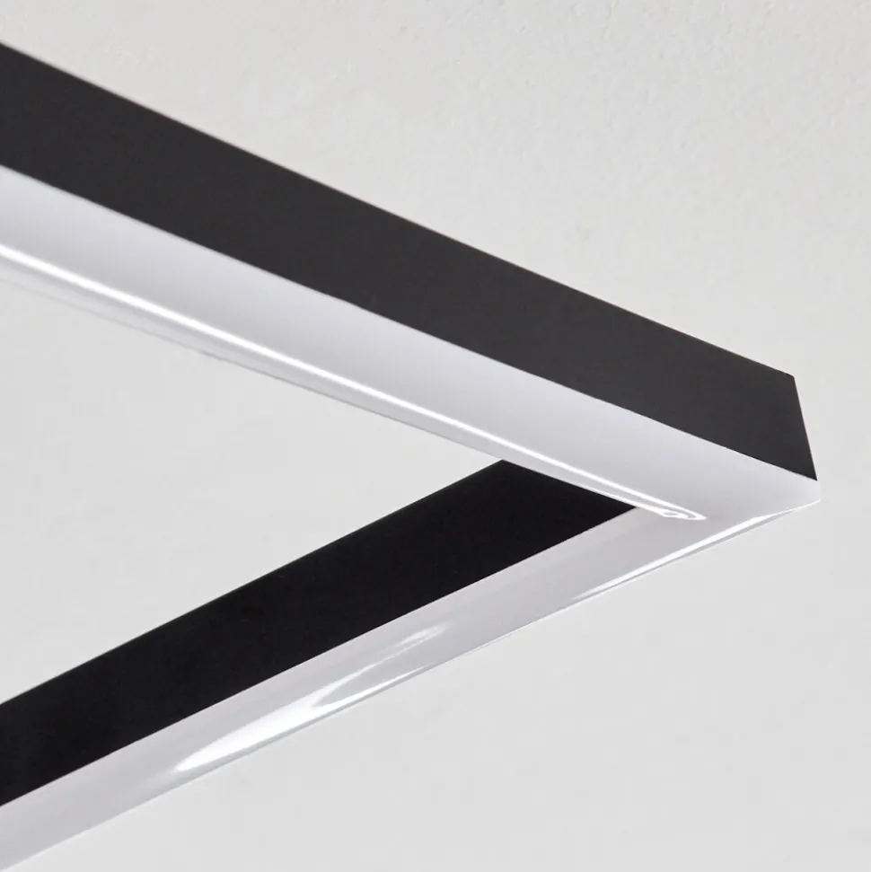 Plafonnier Walschbronn Led Brun, Couleur Bois, Noir, 1 Lumiere