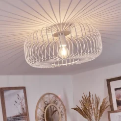 Plafonnier Wemude Blanc, 1 Lumiere