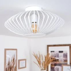 Plafonnier Wemude Blanc, 1 Lumiere