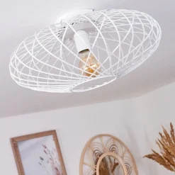 Plafonnier Wemude Blanc, 1 Lumiere