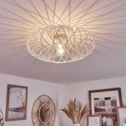 Plafonnier Wemude Blanc, 1 Lumiere