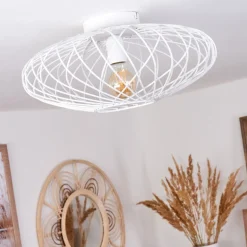 Plafonnier Wemude Blanc, 1 Lumiere
