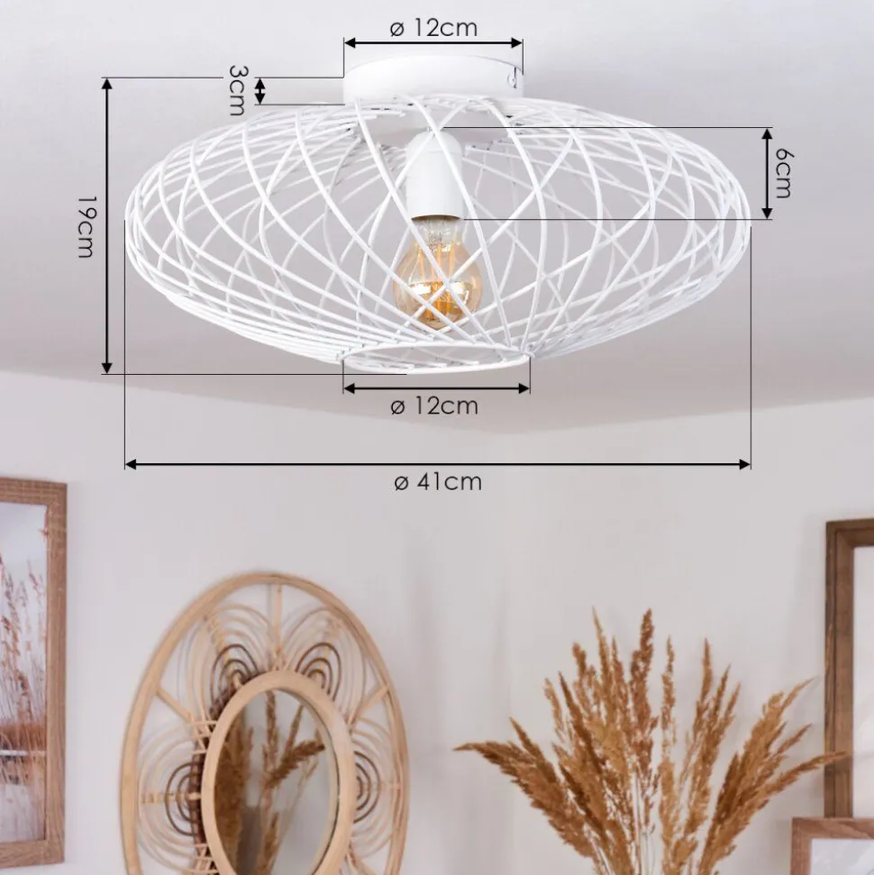 Plafonnier Wemude Blanc, 1 Lumiere