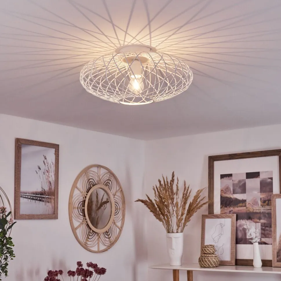 Plafonnier Wemude Blanc, 1 Lumiere