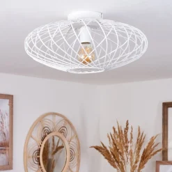 Plafonnier Wemude Blanc, 1 Lumiere