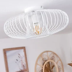 Plafonnier Wemude Blanc, 1 Lumiere