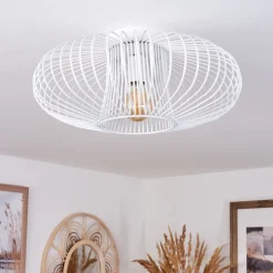 Plafonnier Wemude Blanc, 1 Lumiere