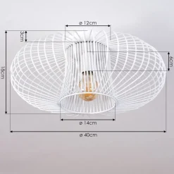 Plafonnier Wemude Blanc, 1 Lumiere