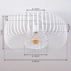 Plafonnier Wemude Blanc, 1 Lumiere
