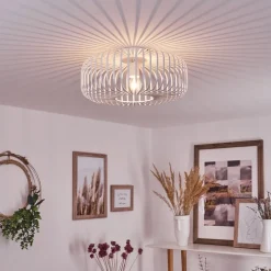 Plafonnier Wemude Blanc, 1 Lumiere