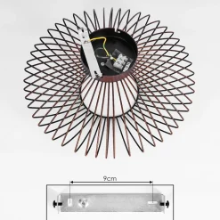 Plafonnier Wemude Cuivre, Noir, 1 Lumiere