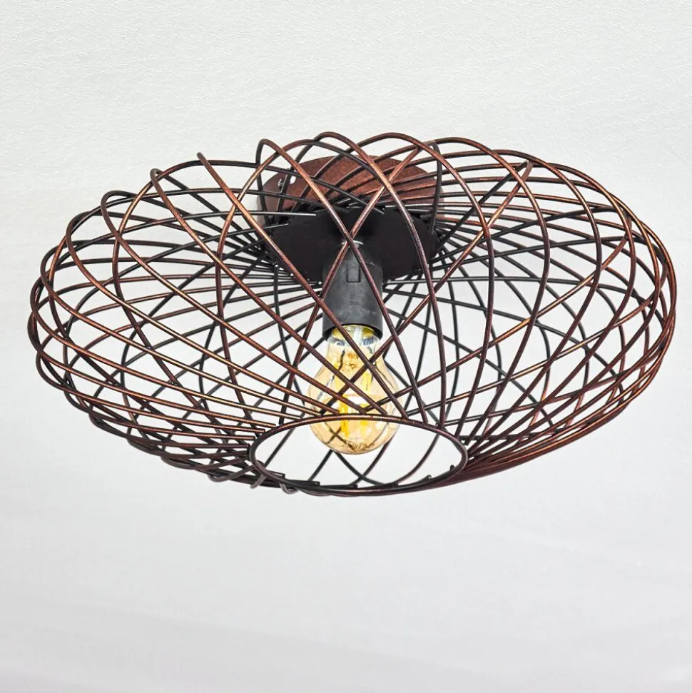 Plafonnier Wemude Cuivre, Noir, 1 Lumiere