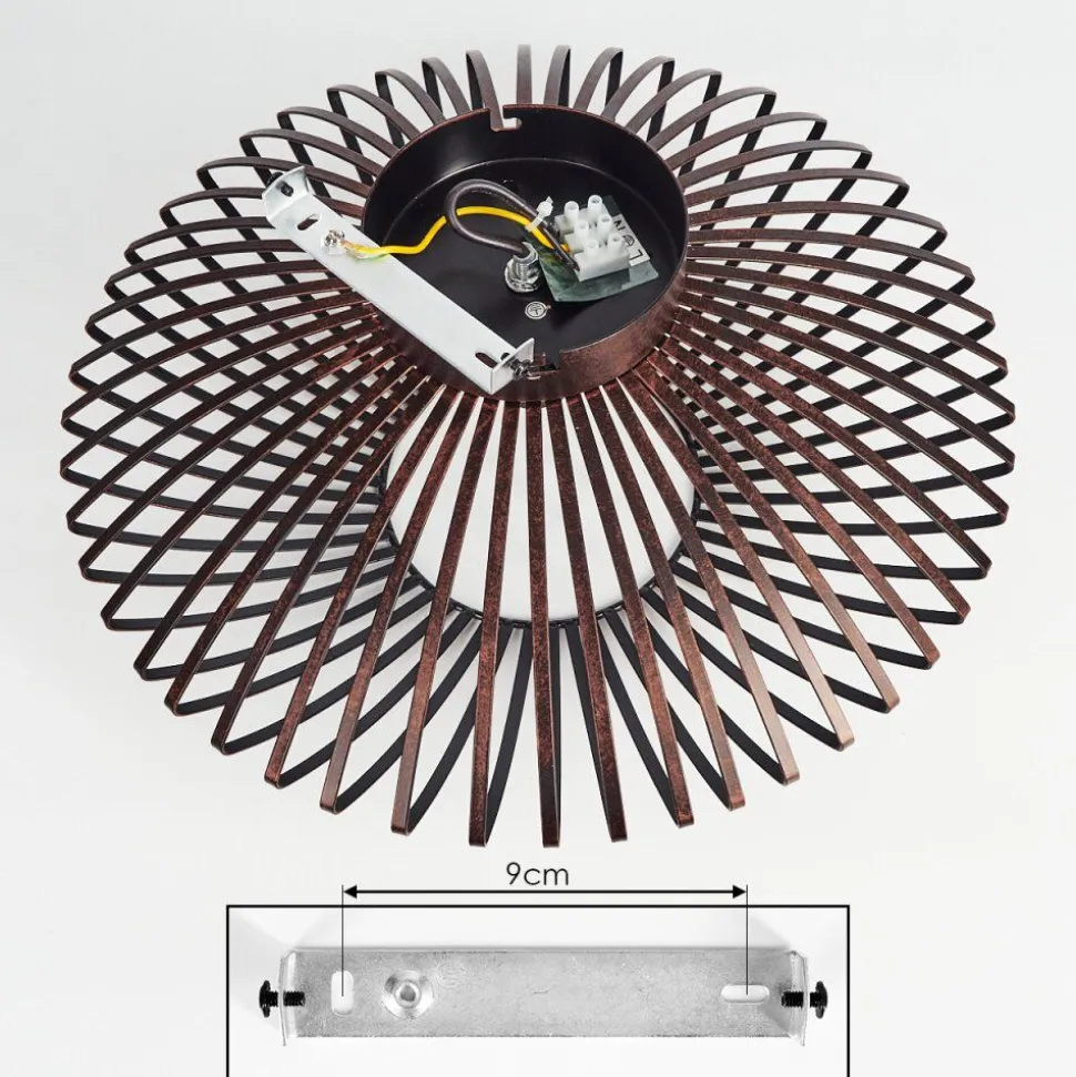 Plafonnier Wemude Cuivre, Noir, 1 Lumiere