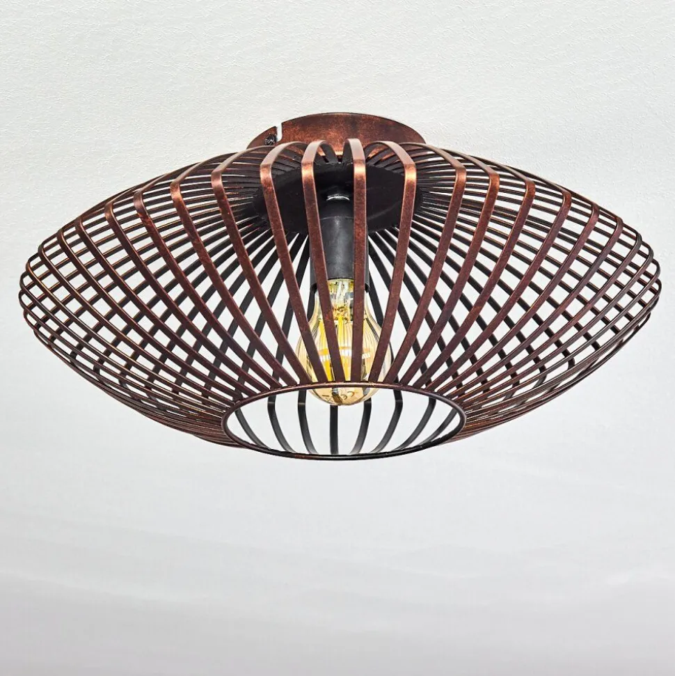 Plafonnier Wemude Cuivre, Noir, 1 Lumiere