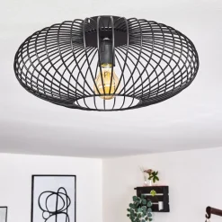 Plafonnier Wemude Noir, 1 Lumiere