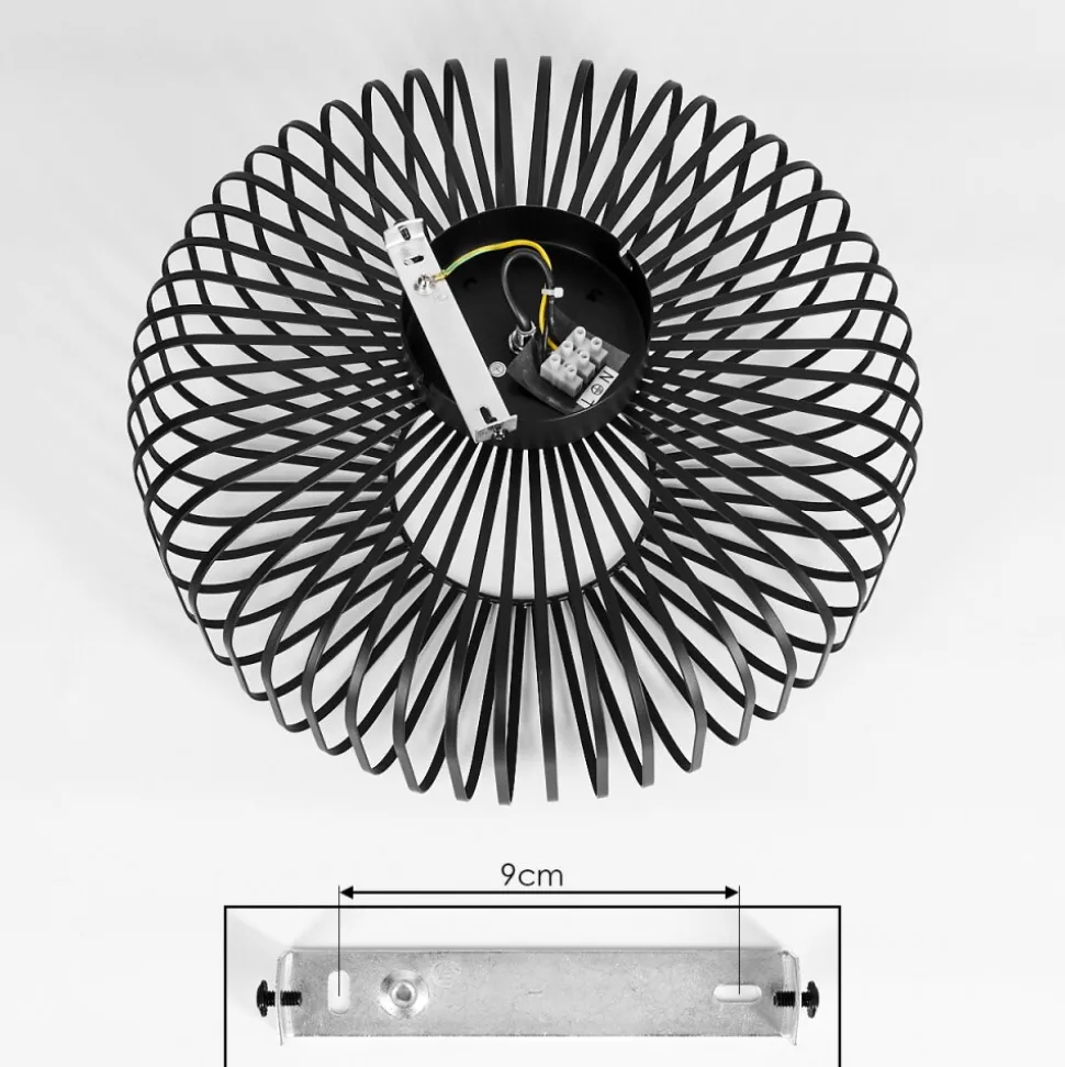 Plafonnier Wemude Noir, 1 Lumiere